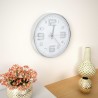Reloj de pared 30 cm plateado 2