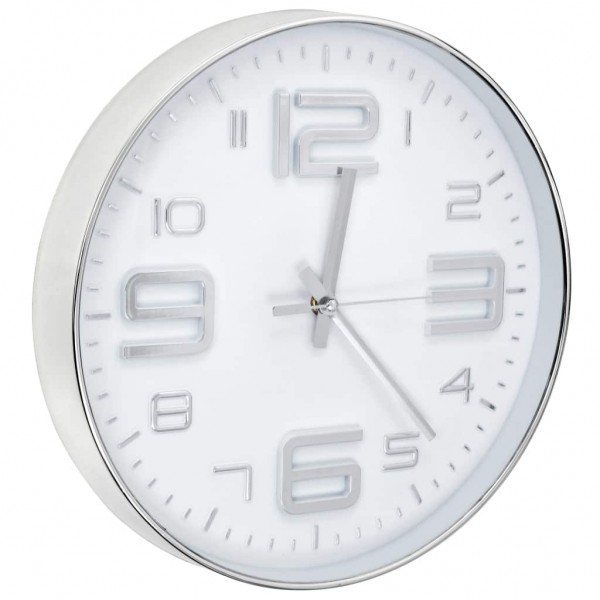 Reloj de pared 30 cm plateado M 3