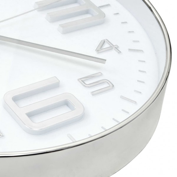 Relógio de parede 30 cm prateado M 5