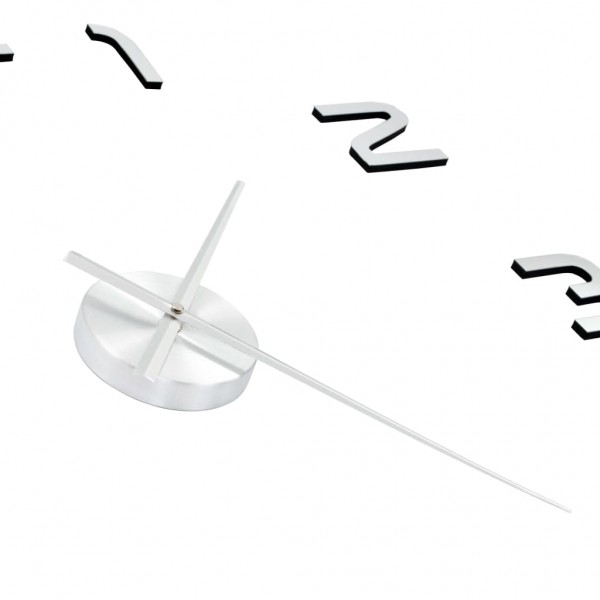 Relógio de parede 3D com design moderno 100 cm XXL prateado M 4