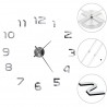 Reloj 3D de pared con diseño moderno 100 cm XXL plateado 5