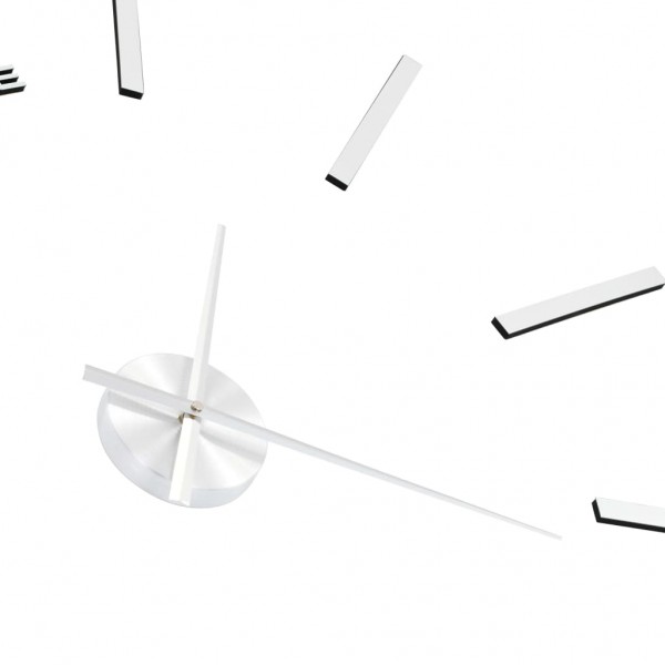 Reloj de pared 3D con diseño moderno 100 cm XXL plateado M 5