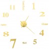 Reloj 3D de pared con diseño moderno 100 cm XXL dorado 3