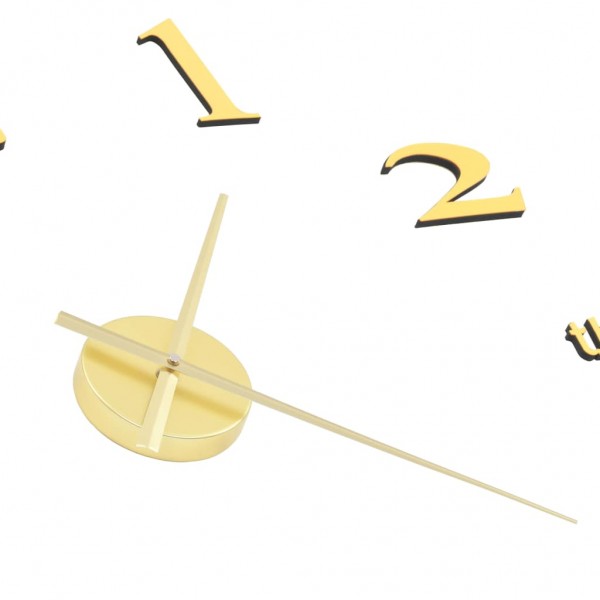 Reloj 3D de pared con diseño moderno 100 cm XXL dorado M 5