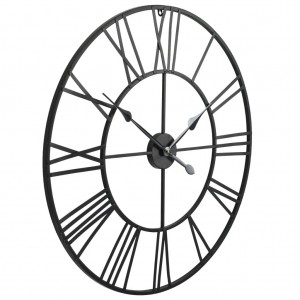 Reloj de pared vintage movimiento cuarzo metal 80 cm XXL H
