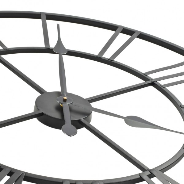 Reloj de pared vintage movimiento cuarzo metal 80 cm XXL M 3