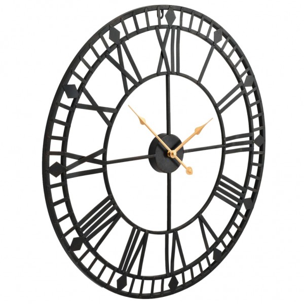 Reloj de pared vintage movimiento cuarzo metal 60 cm XXL M 3