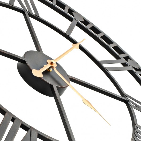 Reloj de pared vintage movimiento cuarzo metal 60 cm XXL M 4