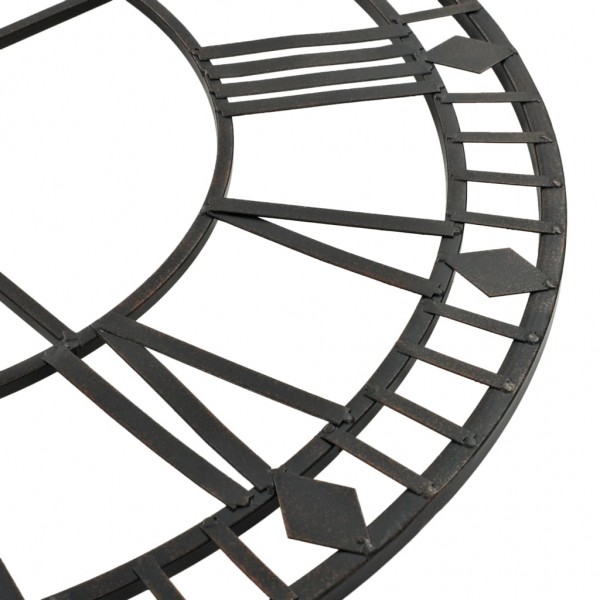 Reloj de pared vintage movimiento cuarzo metal 60 cm XXL M 5