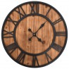Reloj de pared vintage movimiento cuarzo madera metal 60 cm XXL 1