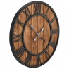 Reloj de pared vintage movimiento cuarzo madera metal 60 cm XXL 3