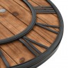 Reloj de pared vintage movimiento cuarzo madera metal 60 cm XXL 5