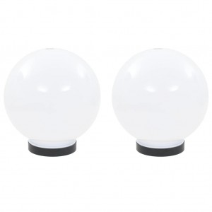 Candeeiros esféricos LED 2 pcs 20 cm PMMA H