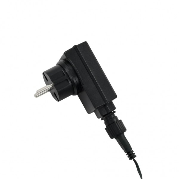 Cordão de luzes 600 LED 60 m 8 efeitos iluminação IP44 branco quente M 3