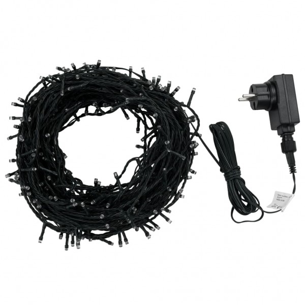 Tira de luces con 1000 LEDs 100 m 8 efectos de luz IP44 blanco cálido M 2