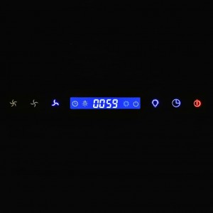 Campana extractora de pared acero inox negra 756 m³/h 60 cm H