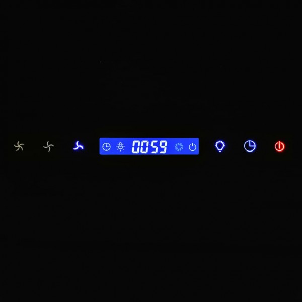 Campana extractora de pared acero inox negra 756 m³/h 60 cm M 2