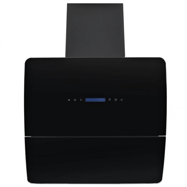 Campana de extracção de parede de aço inoxidável preto 756 m3/h 60 cm M 4