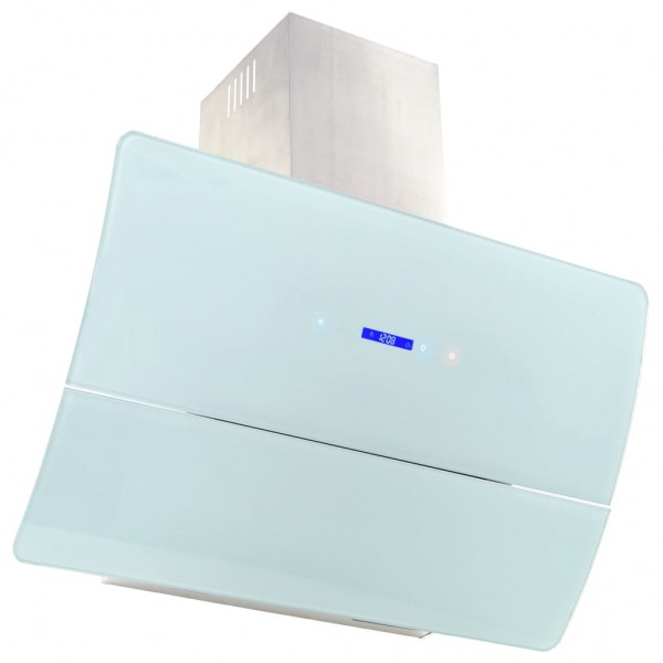 Campana extractora pared 90 cm acero inoxidable 756 m³/h blanco D