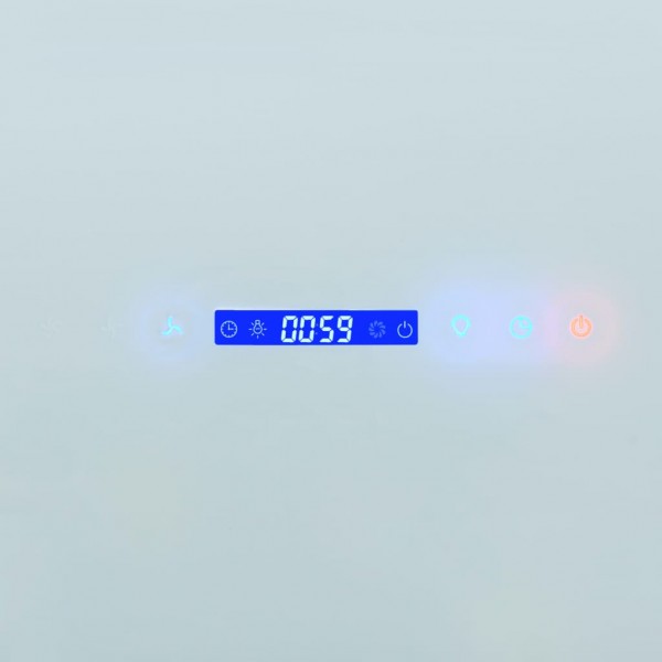 Campana de extracção de parede 90 cm aço inoxidável 756 m3/h branco M 2