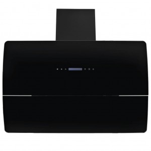 Campana extractora de pared acero inox negra 756 m³/h 90 cm H