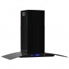 Campana de extracção de parede 90 cm aço inoxidável 756 m3/h preto 5