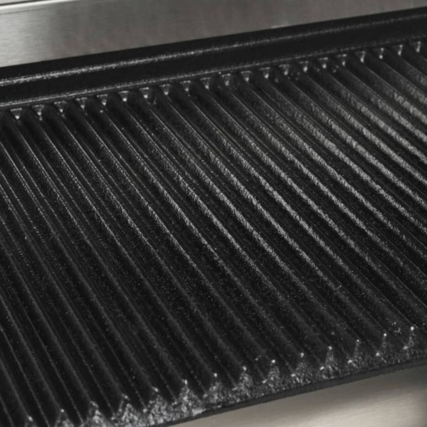 Grill parrilla estriada de acero inoxidable 1800 W 31x30.5x20cm M 3