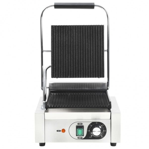 Grill parrilla estriada de acero inoxidable 1800 W 31x30.5x20cm M 5