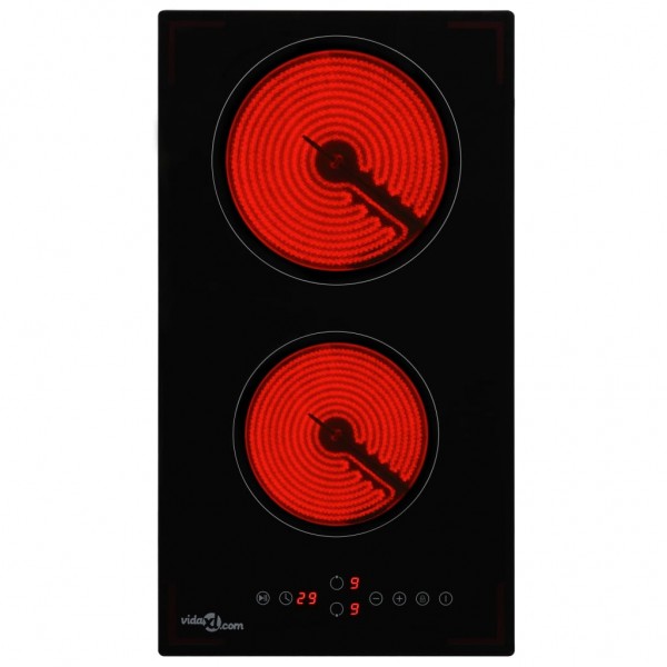 Vitrocerámica con 2 quemadores control táctil 3000 W D