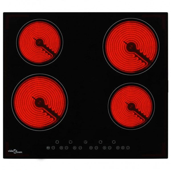 Placa vitrocerámica 4 quemadores control táctil 6000 W M 3