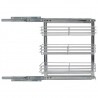 Cesta de cocina extraíble 3 niveles plateada 47x25x56 cm 5