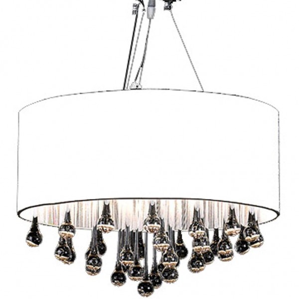 Lustre com 85 cristais branco M 3