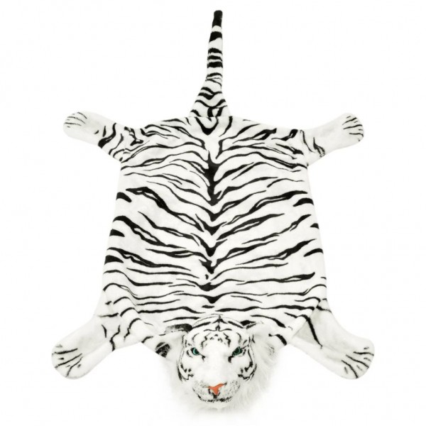 Alfombra afelpada de tigre 144 cm blanca M 3