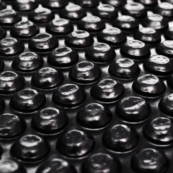 Cubierta solar de piscina PE rectangular flotante negro 10x5 m D