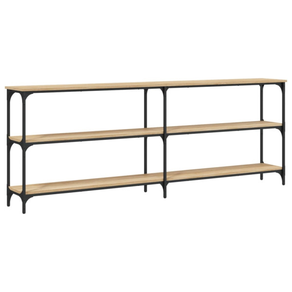Mesa consola madera de ingeniería roble Sonoma 200x29x75 cm M 2