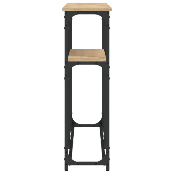 Mesa consola madeira de engenharia de carvalho Sonoma 145x22.5x75 cm M 5