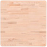 Tablero de mesa cuadrado de madera maciza de haya 60x60x1.5 cm 2