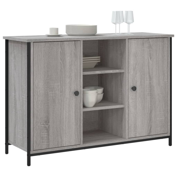 Aparador de madera de ingeniería gris Sonoma 100x35x70 cm M 3