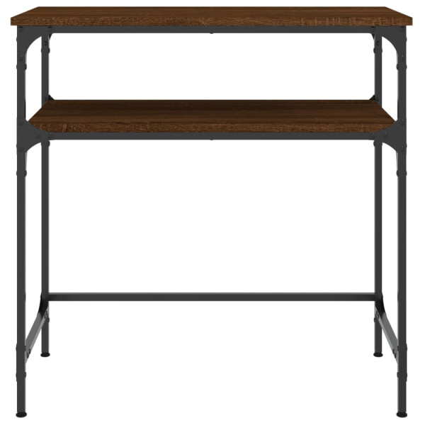 Mesa consola madera de ingeniería marrón roble 75x35.5x75 cm M 4