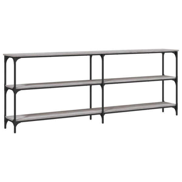 Mesa consola 200x29x75 cm derivados de madeira cinzento sonoma M 2