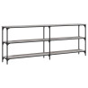 Mesa consola 200x29x75 cm derivados de madeira cinzento sonoma 2