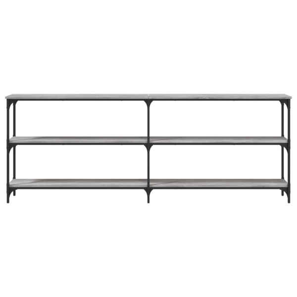 Mesa consola 200x29x75 cm derivados de madeira cinzento sonoma M 4