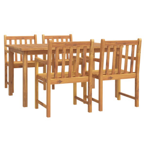 Conjunto de jantar p/ jardim 5 pcs madeira de acácia maciça H