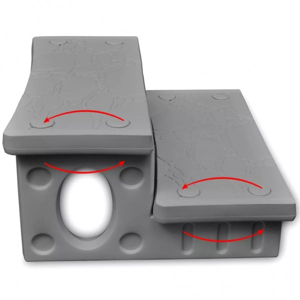 Escalones para bañera de hiromasaje gris M 3