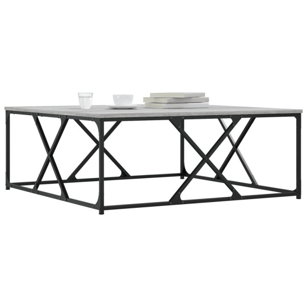 Mesa de centro madera de ingeniería gris Sonoma 100x100x40 cm M 3