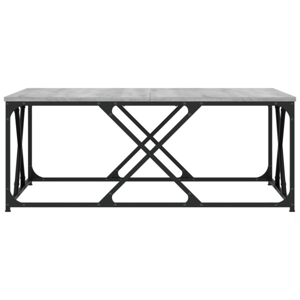 Mesa de centro madera de ingeniería gris Sonoma 100x100x40 cm M 4