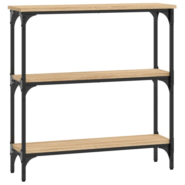 Mesa consola madera de ingeniería roble Sonoma 75x22.5x75 cm M 2