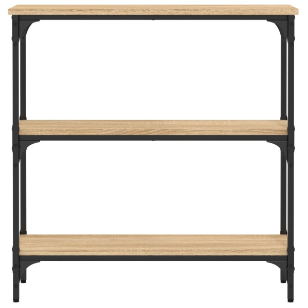 Mesa consola madera de ingeniería roble Sonoma 75x22.5x75 cm M 4