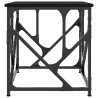 Mesa de centro madera de ingeniería negra 45x45x47.5 cm 5