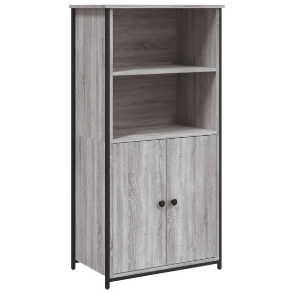 Aparador alto madera contrachapada Sonoma gris 62x36x121.5 cm M 2